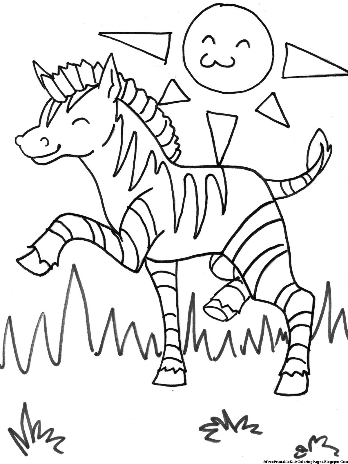 Dessin #13931 - Coloriage zebre