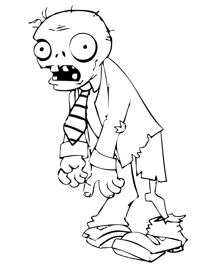 Dessin #15642 - Image de zombie a colorier
