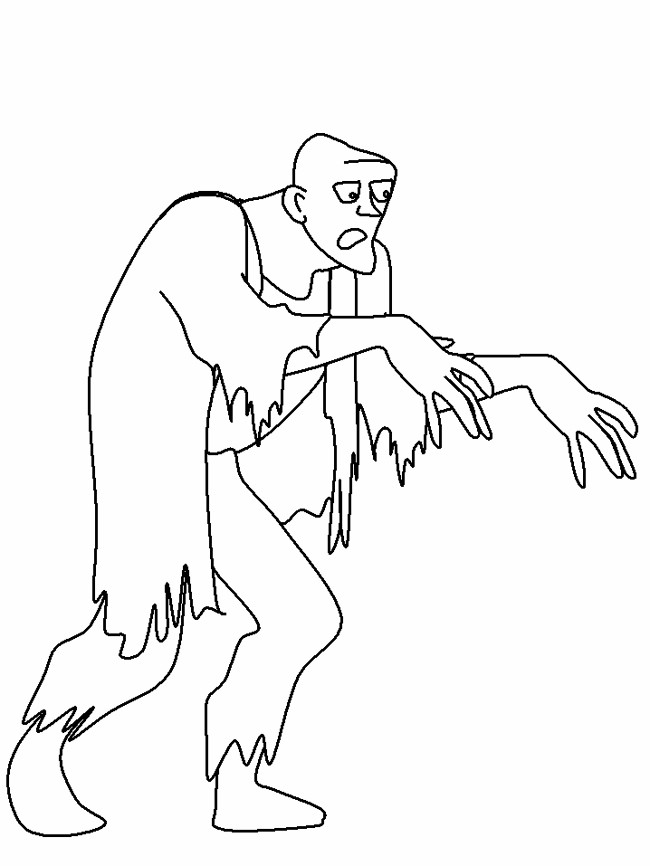 Dessin #15660 - dessin de zombie à imprimer
