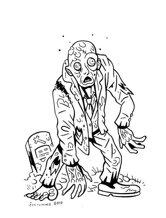 Dessin #15670 - beau dessin de zombie a imprimer