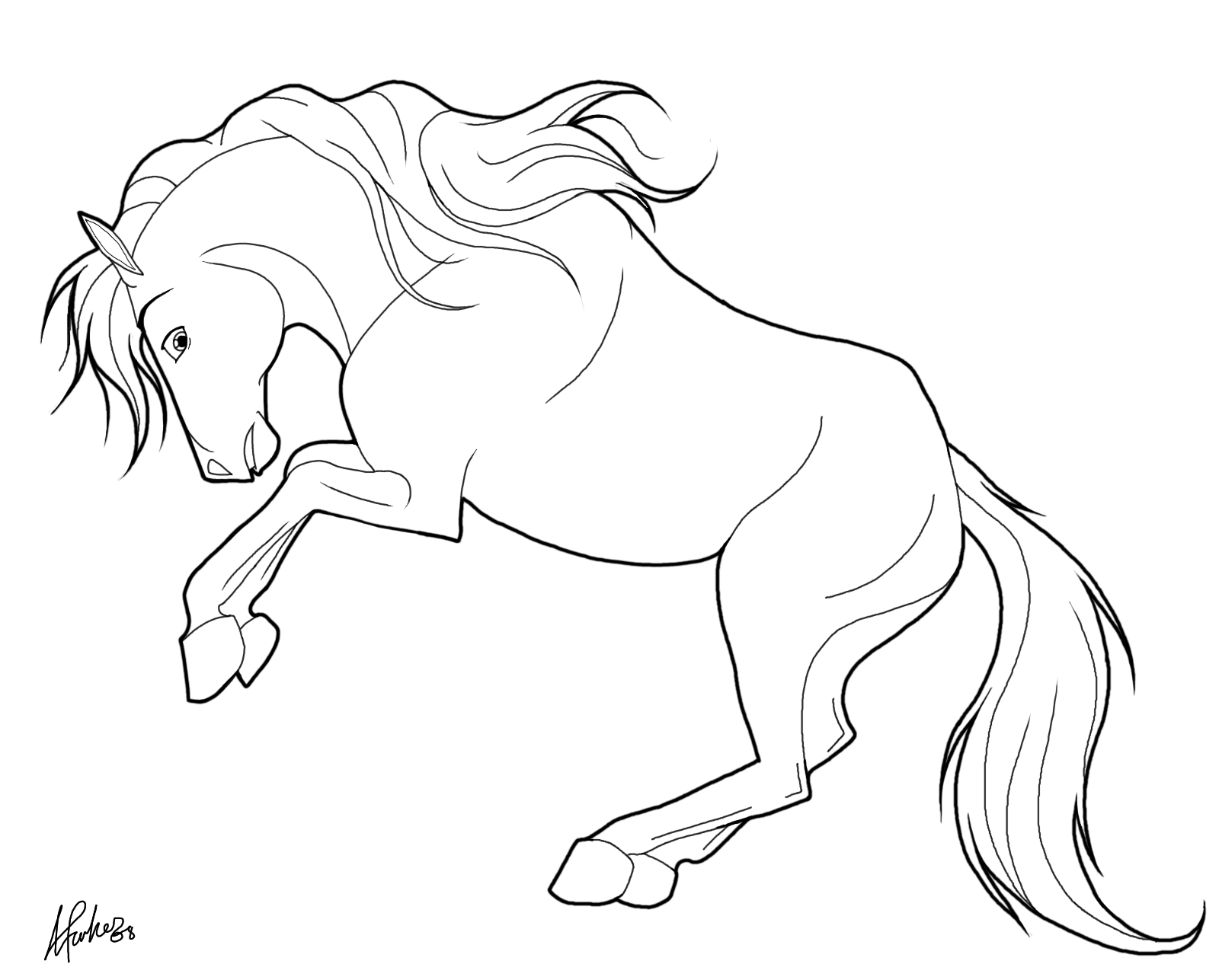 coloriage cheval 1